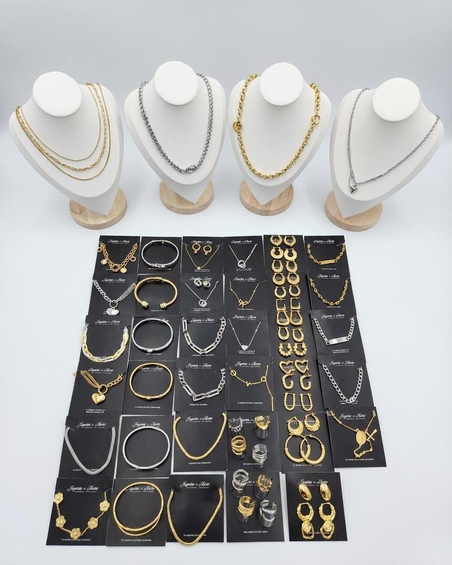 Kit Diamante joyería acero inoxidable Venezuela