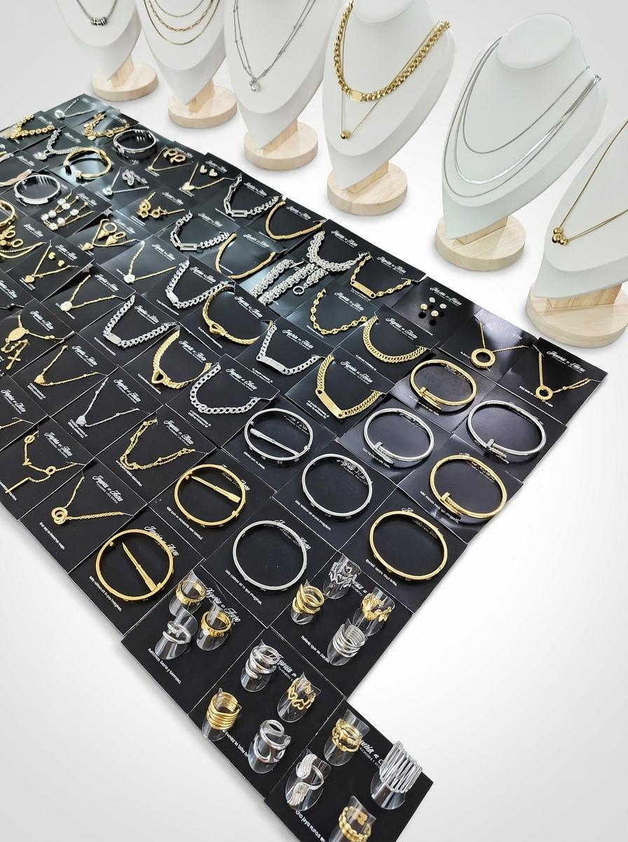 Kit Platino joyería acero inoxidable Venezuela