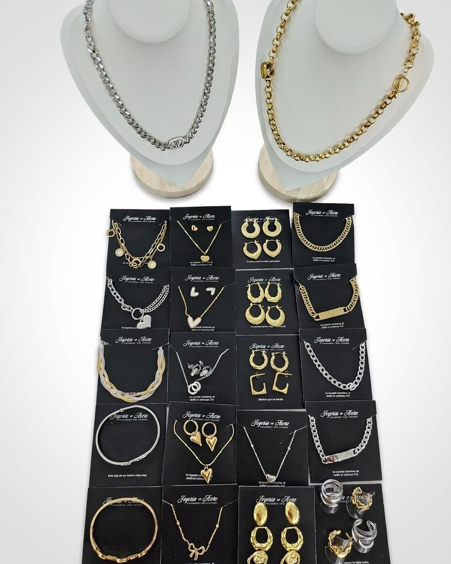 Kit Zafiro detalle joyas acero